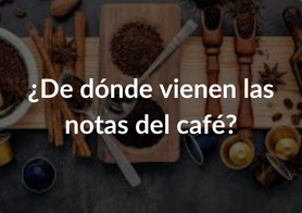 ¿De dónde vienen las notas del café?